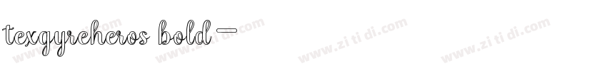 texgyreheros bold字体转换